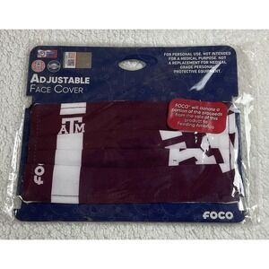 Texas A&M Aggies NEW FOCO Adjustable Face‎ Cover Mask COLLEGIATE LICENSE PRODUCT